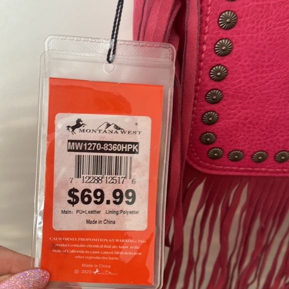 MONTANA WEST Pink Fringe Crossbody Bag NWT! 🩷 - Picture 8 of 12